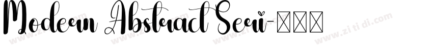 Modern Abstract Seri字体转换